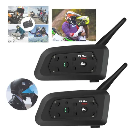 Comunicador V6 Plus Bluetooth 5.2 - 2 Unid. 1500m 25h Bateri