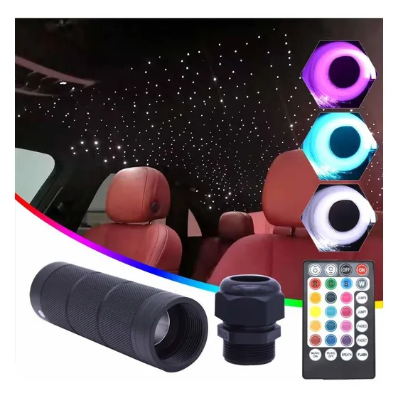 Luz Led Fibra Optica Para Automovil Hebra Pie Largo Cable