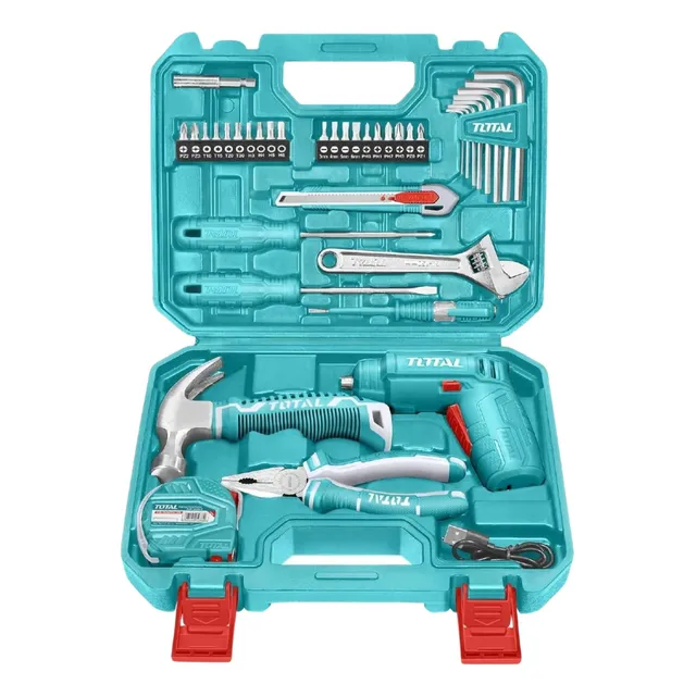 Set Herramientas Manuales 38 Piezas Con Destornillador Total