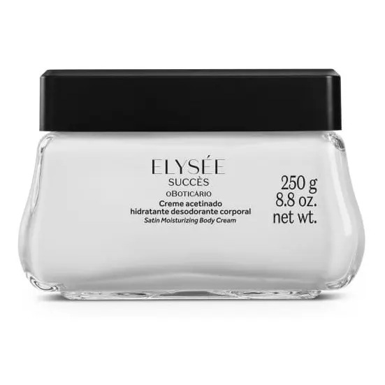 O Boticario Elysee Succès Creme Hidratante Acetinado 250g O Boticario Elysee Succès Creme Hidratante Acetinado 250g