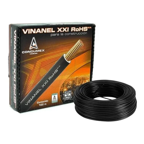 Cable Thw Calibre 14 - 100 Metros Color Negro | Condumex
