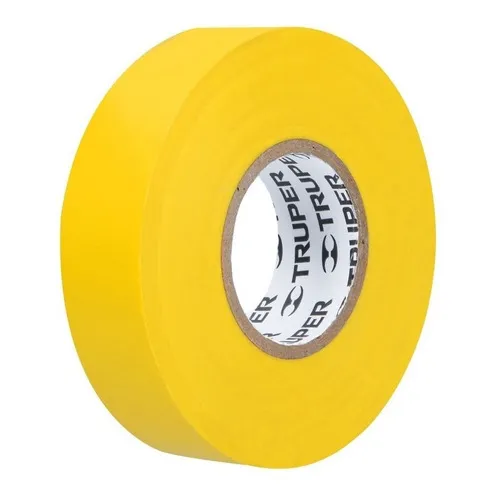 Huincha Aisladora De 9mm X 18m Amarilla Truper M-33a Color Amarillo