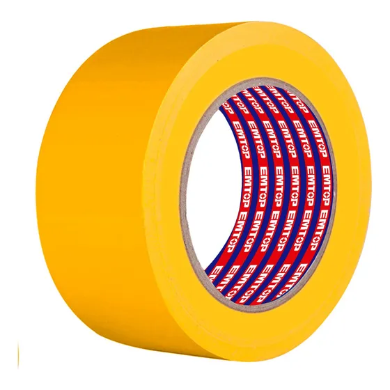 Cinta Demarcacion Multiuso 50mm X 30mt Emtop Empn4h30 Color Amarillo