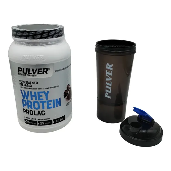 Pulver Prolac Suplemento Whey Protein Chocolate X 1kg + Vaso