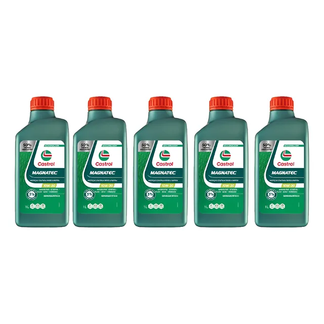 Kit C\5 Óleo Motor Castrol Magnatec 10w30 Api Sn