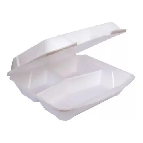 Marmitex De Isopor 3 Divisórias C/ 100un Fibraform Isopor Cor Branco