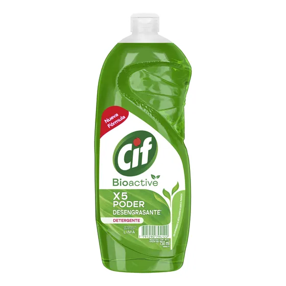 Detergente Fragancia Limon Verde Bio Active Cif 750 Ml