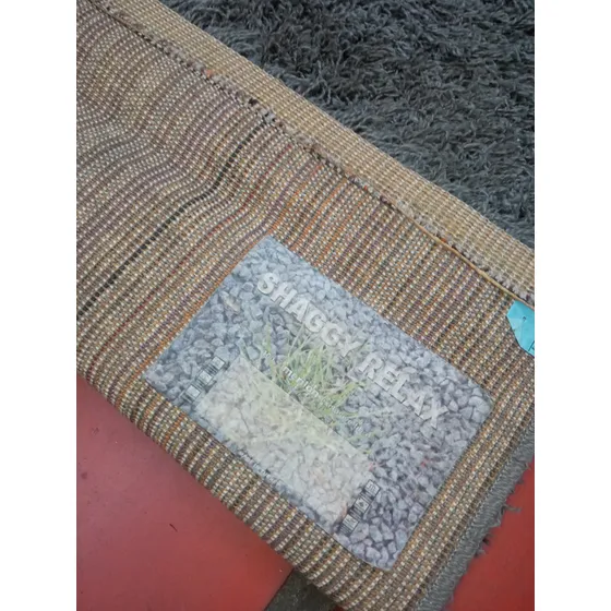 Alfombra Sala Shaggy Relax Gris 1.54x2.30 Mts Usada