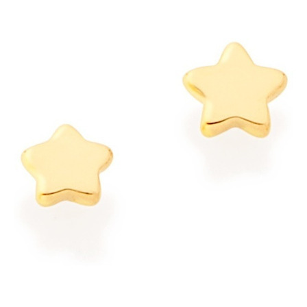 Brinco Segundo Terceiro Furo Estrela Rommanel Folheado Ouro Brinco Segundo Terceiro Furo Estrela Rommanel Folheado Ouro