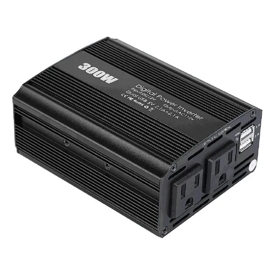 M&O Inversor De Corriente Para Auto 12v A 110v 300w 2 Ca Y 2 Usb