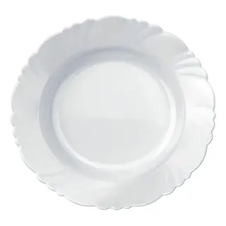 Nadir Figueredo Prato Fundo Vidro Opaline Pétala 23,5cm Branco Nadir