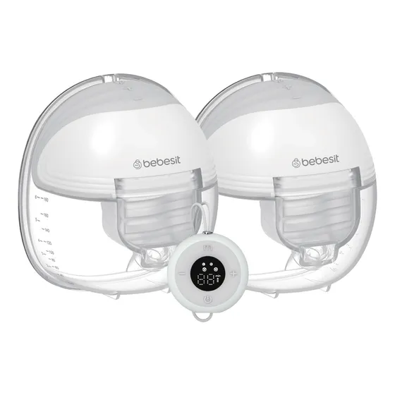 Extractor Eléctrico Doble Leche Materna Manos Libres Bebesit Silencioso con Control Remoto