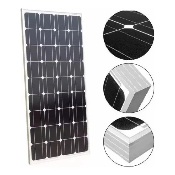 Panel Solar Monocristalino Fotovoltaico 12v 100w Color Negro Voltaje Máximo Del Sistema 21v