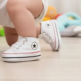 Tenis Menino Star Bebe Mania Branco Cano Alto Cadarço 718-03