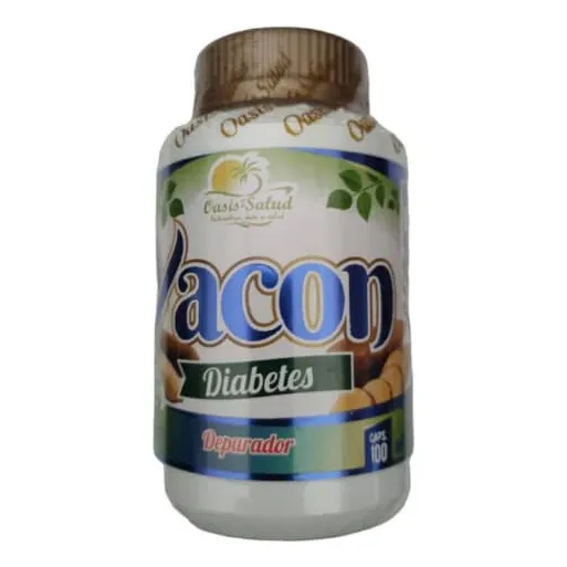 Yacon X 100 Cáp De 500mg Combate La Diabetes 