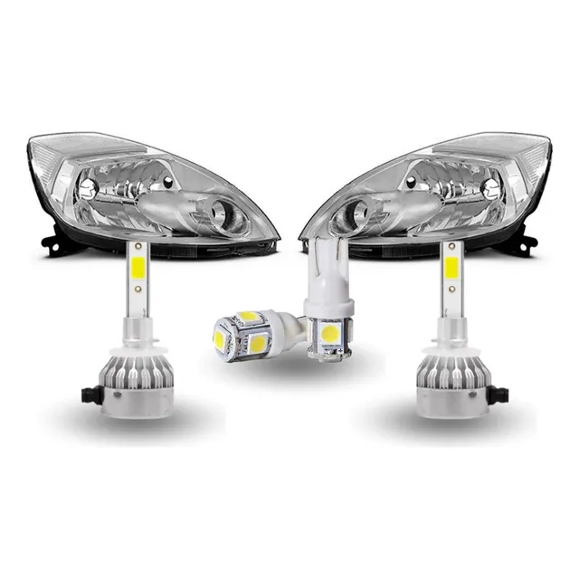 Juego Optica Delantera Ford Ka 2009 2010 2011 + Cree Led