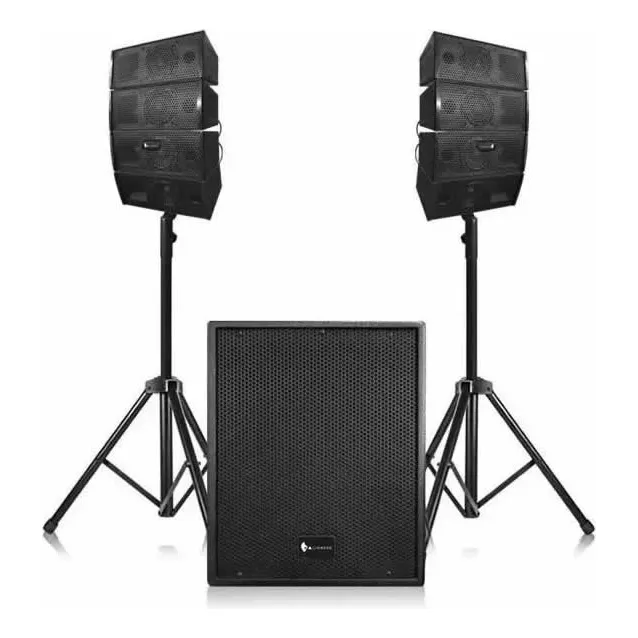 Alienpro Vector 15 Sistema De Audio Lineal Amplificado Color Negro