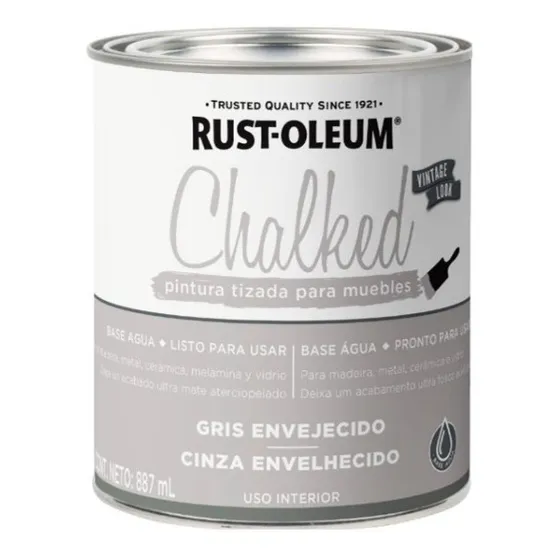 Chalked Pintura Tizada Brochable, Rust Oleum  887ml