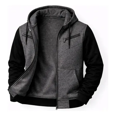 Blusa De Frio Moletom De Ziper Casaco Com Capuz Ramazzoni