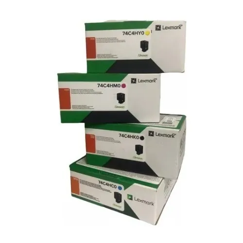 Kit Toner Lexmark  74c4hc0, 74c4hm0, 74c4hy0, 74c4hk0