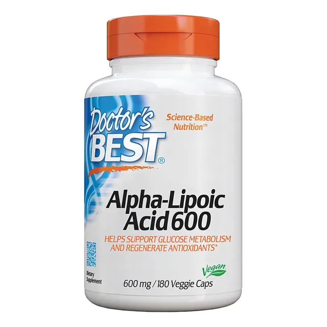Ácido alfa lipoico 600 mg 180 cápsulas vegetarianas de Doctor's Best Eua
