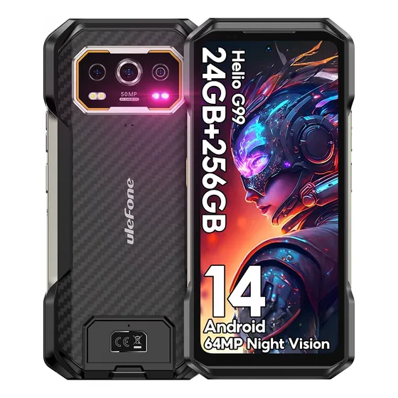 Ulefone Armor 27 Dual Sim 10600mah Android 14 Rugged Phone  24gb Ram 256gb Rom Nfc Smartphone 50mp+64mp Night Vision Nfc