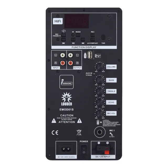 Modulo Amplificado Bocinas O Bafles Bluetooth Mp3 Recargable
