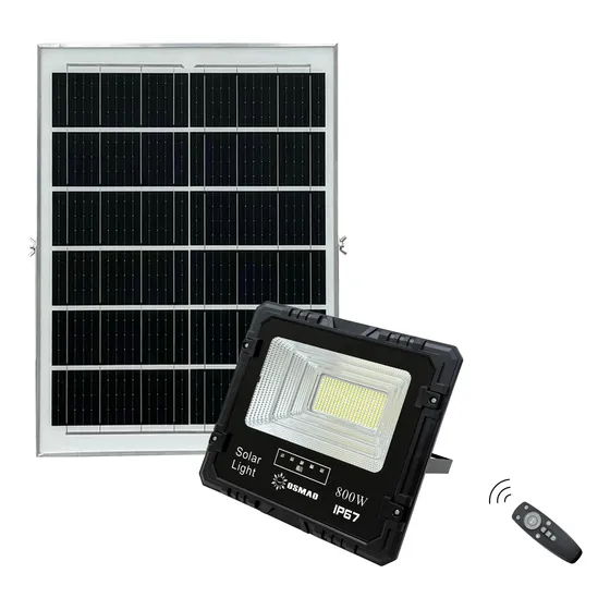 Foco Solar 800w + Panel Solar Y Control Remoto