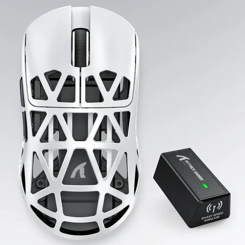 Mouse Sem Fio Wlmouse Beast X Max 8k Omron 42g White & Red Cor