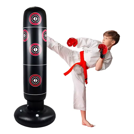 Saco De Boxeo Inflable Con Base De Agua O Arena + Guantes