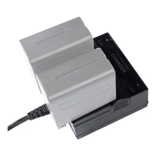 2xbateria Np-f970 Iluminador Led 6600mah +carr Duplo Np-f970