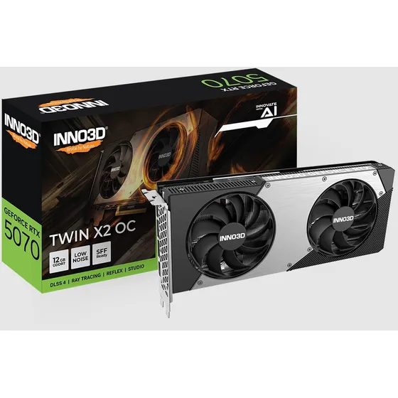 Mercado Livre Gpu Inno3d Geforce Rtx 5070 Twin X2 Oc 12gb 192bits Gddr7  image