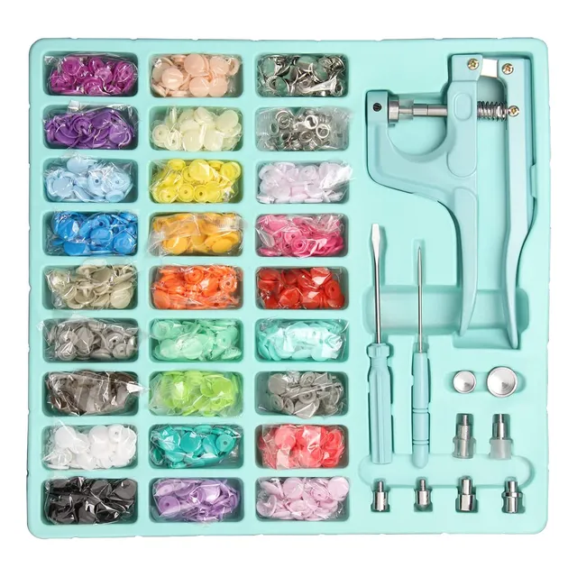 Botón De Presión De Pinza Para Ropa, 26 Colores 300 Juegos