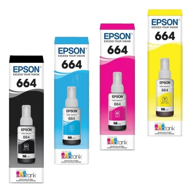 Juego De Tintas Epson Modelo 664