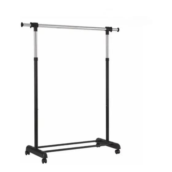 Perchero De 1 Barra 25kg Max / Aluminio Plástico/ Ajustable