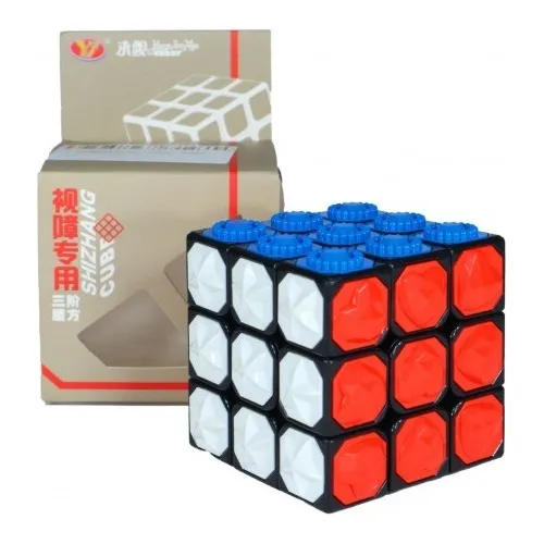 Cubo Rubik 3x3 Blind Yj Textura Formas Tacto Reto A Ciegas 