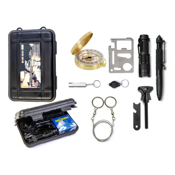Kit Sobrevivência E Emergência Com Total 9 Itens + Estojo