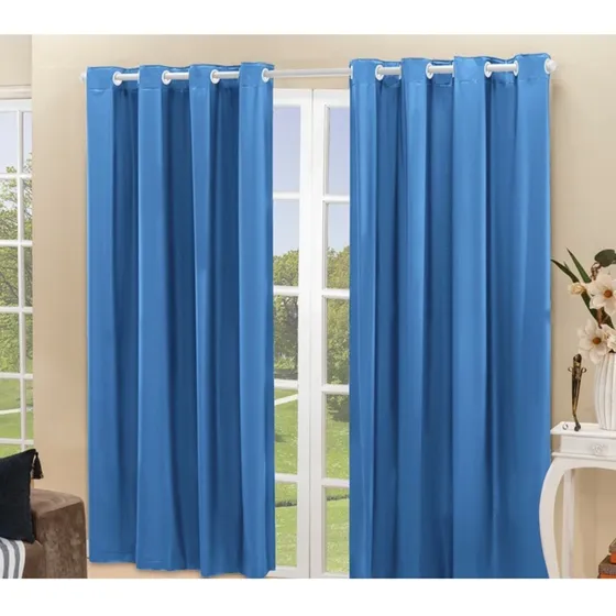 Cortina Corta Luz Blackout Blecaute 2,80 M X 2,30 M - Porta Cor Azul