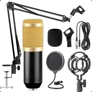 Kit Profissional Microfone Condensador Podcast Gravação Kit Profissional Microfone Condensador Podcast Gravação