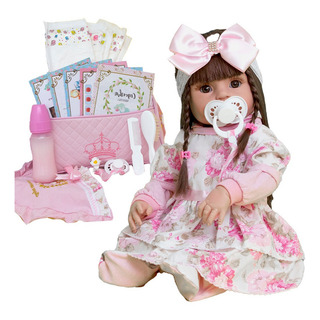 Boneca Reborn Silicone Realista Menina Bolsa Imediato Boneca Reborn Silicone Realista Menina Bolsa Imediato