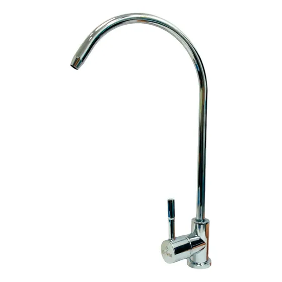Griferia Cuello Cisne Purificador De Agua Acero Cromado 1/4