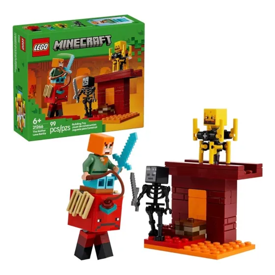 Lego Minecraft 21266 La Batalla De Lava Del Nether 99 Pzas