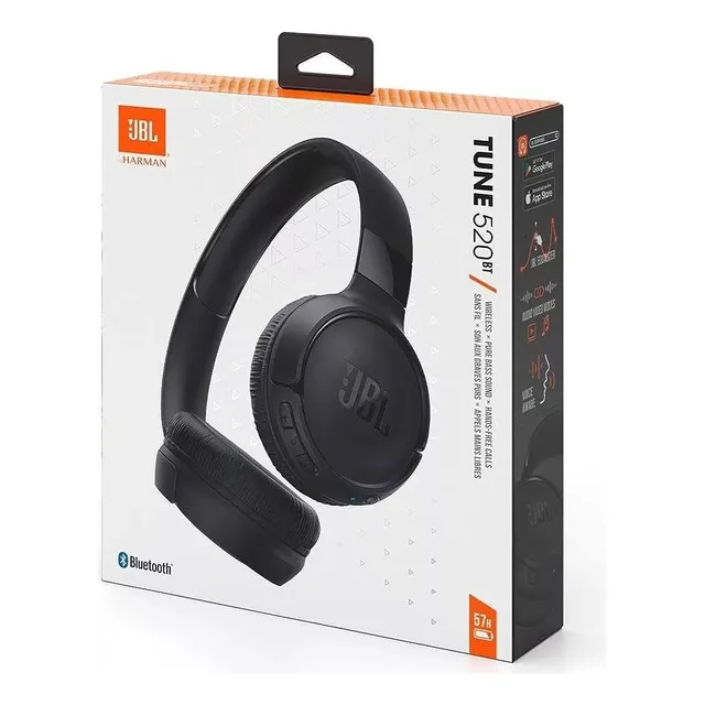 Audifonos Jbl Wireless Tune 520bt Negro Original Nuevos 57hr
