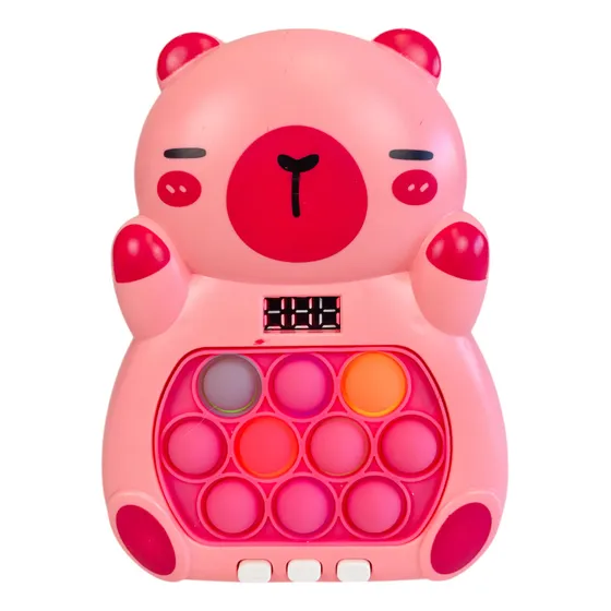 Pop Its Popit Electronico Sensorial Destreza Luces Sonido Capybara Rosado