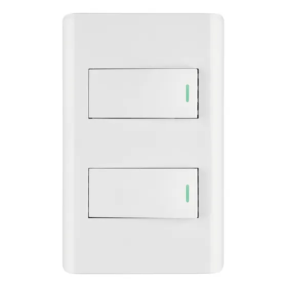 Caja Con 72 Placa Armada Blanca 1 Interruptor Y 1 De 3 Vías 