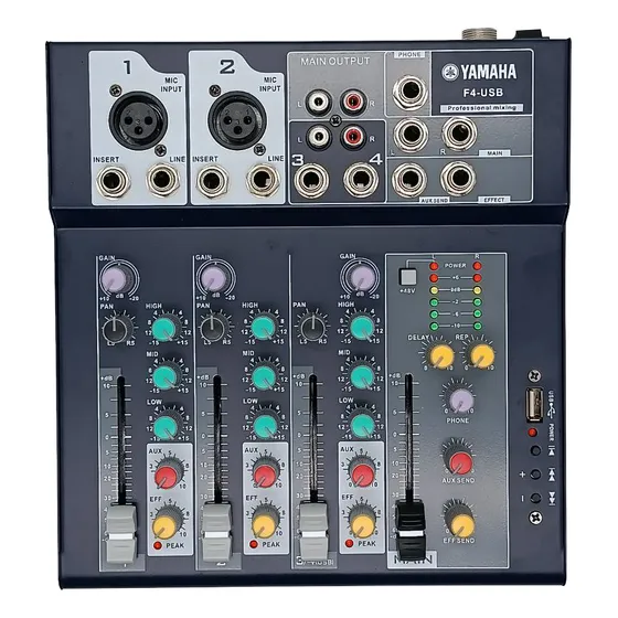 Consola Profesional Yamaha Pasiva F4usb 4 Canales