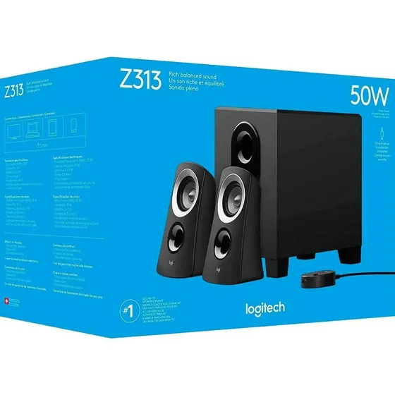 Sistema De Altavoces Logitech Z313 Con Subwoofer Color Negro | Cuotas sin interés
