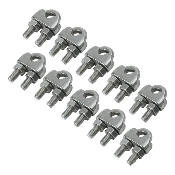 Grampa Prensacable Acero 1/8'' Din741 Galv Reforza X 10u