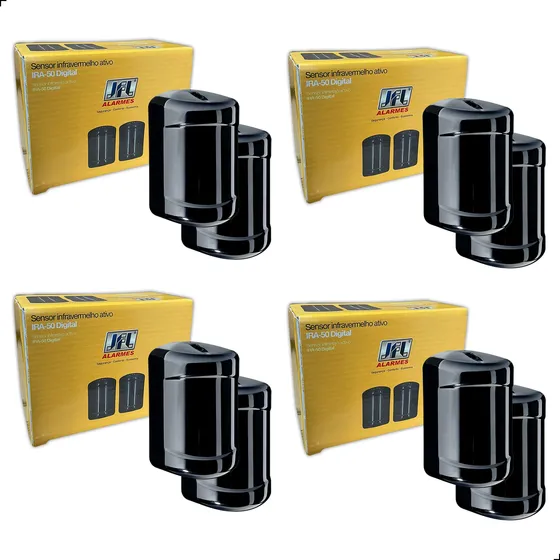 4x Sensor Barreira Infravermelho Ativo Jfl 1 Feixe Ira-50