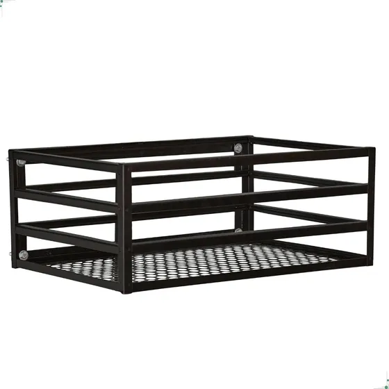 Lixeira Externa Para Parede Muro Grade Portão Anticorrosiva Cor Preto